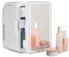 10L Mirror Mini Fridge 3-Mode Led Adjustable Portable Ice Box Tabletop Cooler