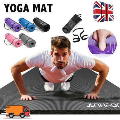 JOYHUT Yoga Mat Pilates Gym Non-Slip Soft Sport Mats Exercise Fitness +Carry Bag