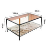 Large Mirrored Glass Coffee Table Center Side Table for Living Room Furniture