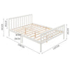 Wooden Bed Frame 4ft 4ft6 5ft Pine Wood Bed Bedstead Modern Bedroom Furniture