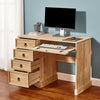 Corona Solid Pine Dressing Table Computer Desk 4 Drawer Dresser Unit Workstation