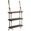 Wooden Hanging Shelf Window Wall Plant Rope Hanging Shelves for Kitchen Bathroom