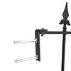 Garden Fence Panel 1830mm Gap Wrought Iron Spear/Ball Top Border Fencing Railing