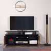 HOMCOM TV Cabinet Stand Entertainment Center Media Console Storage Black, Walnut