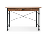 Small Industrial Computer Desk Large Drawer Rustic Office Laptop Writing Table