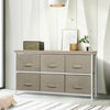 Fabric Chest of Drawer Bedroom Furniture Hallway Storage 6 Draws Metal Frame