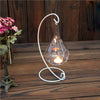 6/12/36X Clear Glass Teardrop Bauble Hanging LED Candle Tea Light Holder Wedding