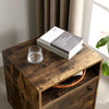Nightstand Sofa Side Table End Table with Open Shelf + Cabinet LET170B01
