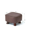 Wooden Footstools Ottoman Leather Foot Stool Rectangle Footrest Padded