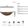Bathroom Countertop Basin Sink Tempered Glass Wash Bowl Set w/ Tap Pop-up Waste