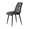 2× Modern Kitchen Dining Chairs Velvet Padded Seat Office Living Room Chair Set