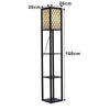 4 Tier Shelf Floor Lamp w/ Shade Standing Light Open Shelves Storage Living Room