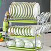 3 Tier White Kitchen Plate Rack Tidy Cupboard Shelf Insert Organiser Drainer