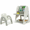 3-In-1 Kids Table & Chair Set Adjustable Drawing Board Toddler Art Easel Set