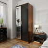 High Gloss 2 Door Wardrobe Mirrored Bedroom Furniture Large Storage 3 Colors