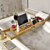 Extendable Bathtub Caddy Organizer Rack Shampoo Wine Phone Holder Over Tub Tray