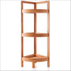 Woodluv 3 Tier Free Standing Bathroom Corner Storage Shelf Storage Unit