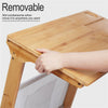 C Shaped Bamboo Sofa Side Table Coffee Tray End PC Laptop Desk Stand Living Room