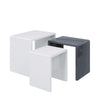 Nest of Tables Set of 3 Nesting Tables High Gloss Coffee Table MDF Wood End Side