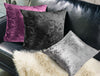 Plain Luxury Crushed Velvet Cushion Cover With Piped Edges