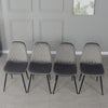 4 PCS Dining Chairs Velvet Padded Seat Metal Legs Kitchen Lounge Restaurant Home