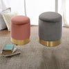 Velvet Storage Footstool Ottoman Footrest Makeup Dressing Table Stool Stand Box