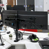 Fully Adjustable Double Monitor Bracket Dual Arm Desk Stand M&W