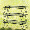 Stackable Folding Camping BBQ Table Metal Wire Rack Shelves Grill Net Outdoor