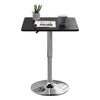 Bar Table Sofa Side Table Chrome Base Dining Breakfast Table Adjustable Kitchen