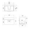 Modern Bathroom Vanity Unit with Basin Sink Storage Cabinet Furniture 600 White
