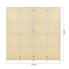 Folding Room Divider 4 Panel Woven Partition Privacy Screen Wall Free Standing