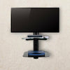2 Wall Mount Shelf Floating Black Glass Bracket For Xbox PS4 Sky TV DVD Shelves