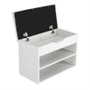 Shoe Rack Wooden Storage Bench Ottoman Shoes Cabinet Padded Seater with Cushion