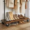 Industrial Style Wardrobe Clothes Rail Shoe Rack Storage Wheels Closet Garment