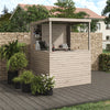 Large Garden Bar Shed Outdoor Wooden Drinks Hatch Patio Party with Storage Shelf