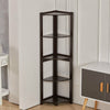 5 Tier Corner Shelving Unit Triangle Bookcase Storage Display Shelf Free Stand