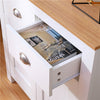 Living Room Storage Cabinet Sideboard Cupboard 2 Door&2 Drawer White/Grey