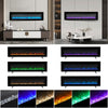 50/60"Electric Fire Wall Fireplace Surround Heater Burner 9 LED Flame Freestand