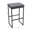 Breakfast Bar Stool Industrial Kitchen Counter Barstool PU Leather Padded Seat