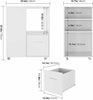 Roll Filing Cabinets File Cabinet with Drawer Narrow Storage Side Table White