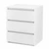 Modern White Bedside Table Cabinet Chest of Drawers Nightstand 3 Storage Drawers