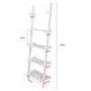 5 Tier Unit White Ladder Wall Shelf Home Storage Display Bookcase Stand Bedroom
