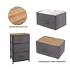 Fabric Cabinets Storage Unit Chest of 3/4/5 Drawers Bedside Table Organiser Grey