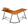 L-shaped Computer Desk Corner Table Workstation Home Office Study Furniture