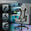 Ergonomic Gaming Chair Massage Office Computer Seat 2D Armrest Recliner Grey