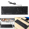 USB WIRED STYLISH SLIM QWERTY KEYBOARD LAYOUT FOR PC DESKTOP COMPUTER LAPTOP