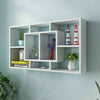 UKING Floating Wall Mounted Storage Display Cabinet Unit 8 Cube Shelves Rack