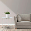 Portable Folding Coffee Side Console Table Round Metal Tray Top Night Stand UK