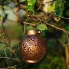 Solar Powered LED Morrocan Lantern Hanging Outdoor Garden Lamp Light Decoration