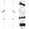 2 Poles 2Bars Telescopic Wardrobe Organizer Hanging Clothes Rail Garment Rack UK